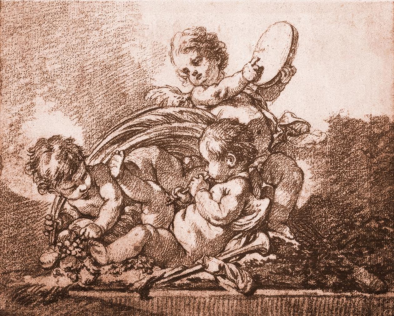 Allegorie op de herfst door François Boucher