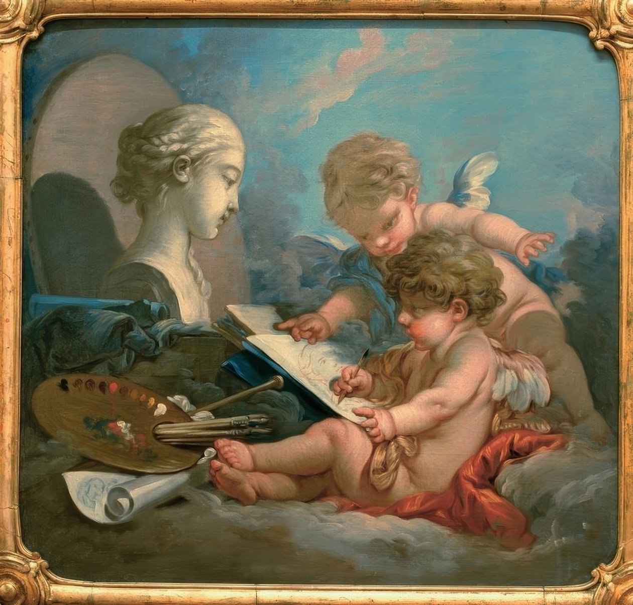 Allegorie van de schilderkunst door François Boucher