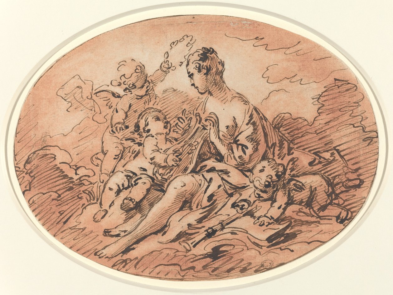 Allegorie van Muziek door François Boucher