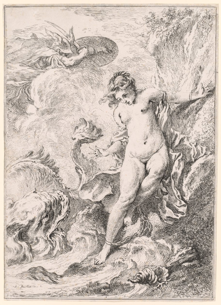 Andromeda Andromède, 1734 door François Boucher