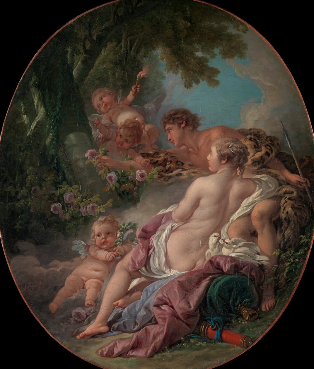 Angelica en Medoro door François Boucher