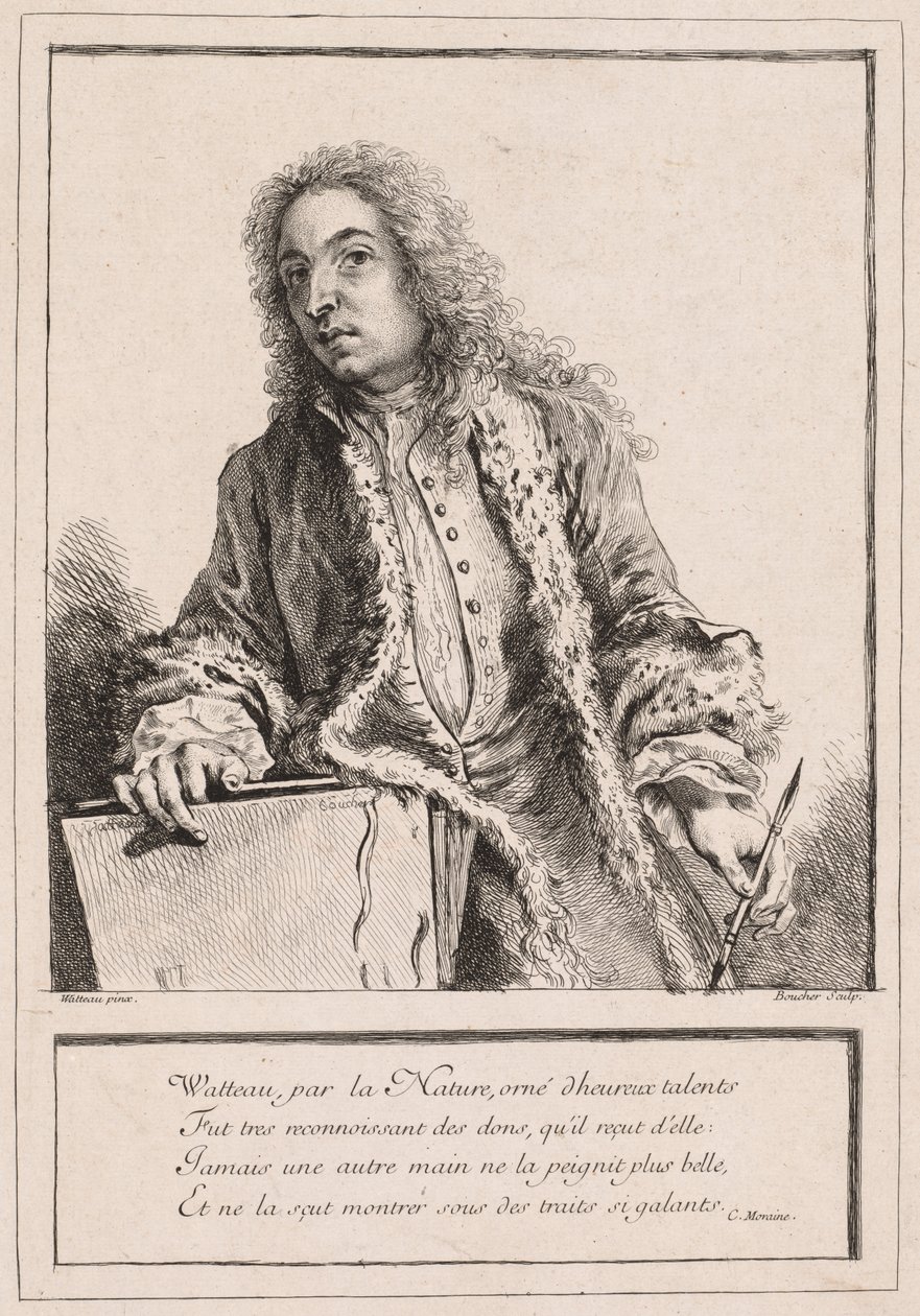 Antoine Watteau door François Boucher