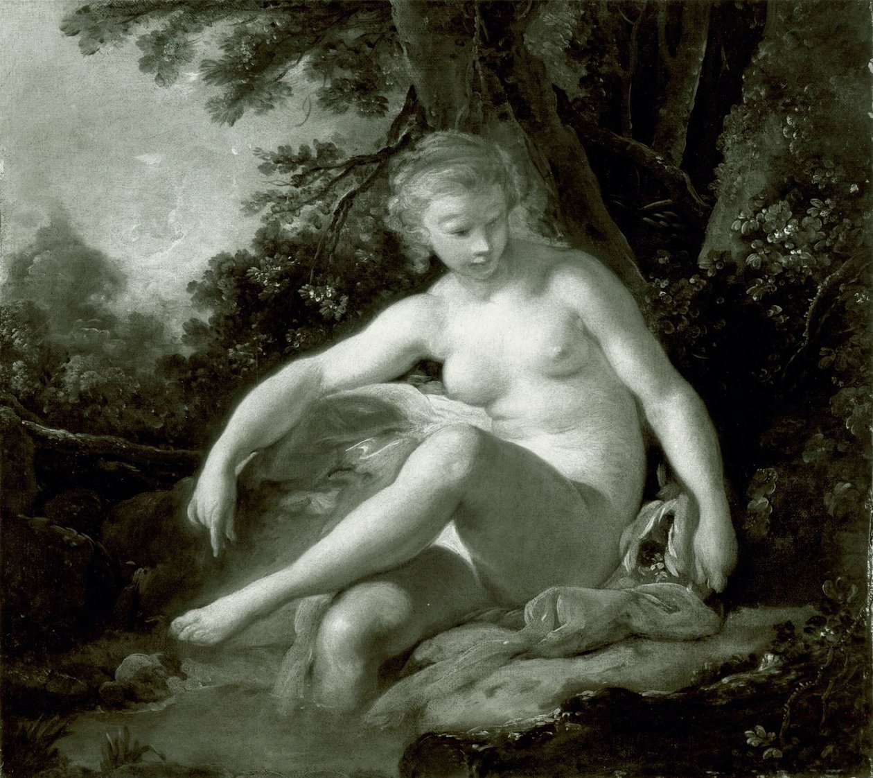 Zwemmende Nimf door François Boucher
