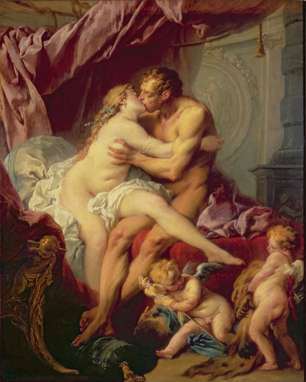 Hercules en Omphale door François Boucher