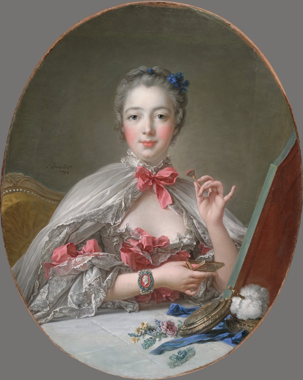 Jeanne-Antoinette Poisson, markiezin van Pompadour door François Boucher