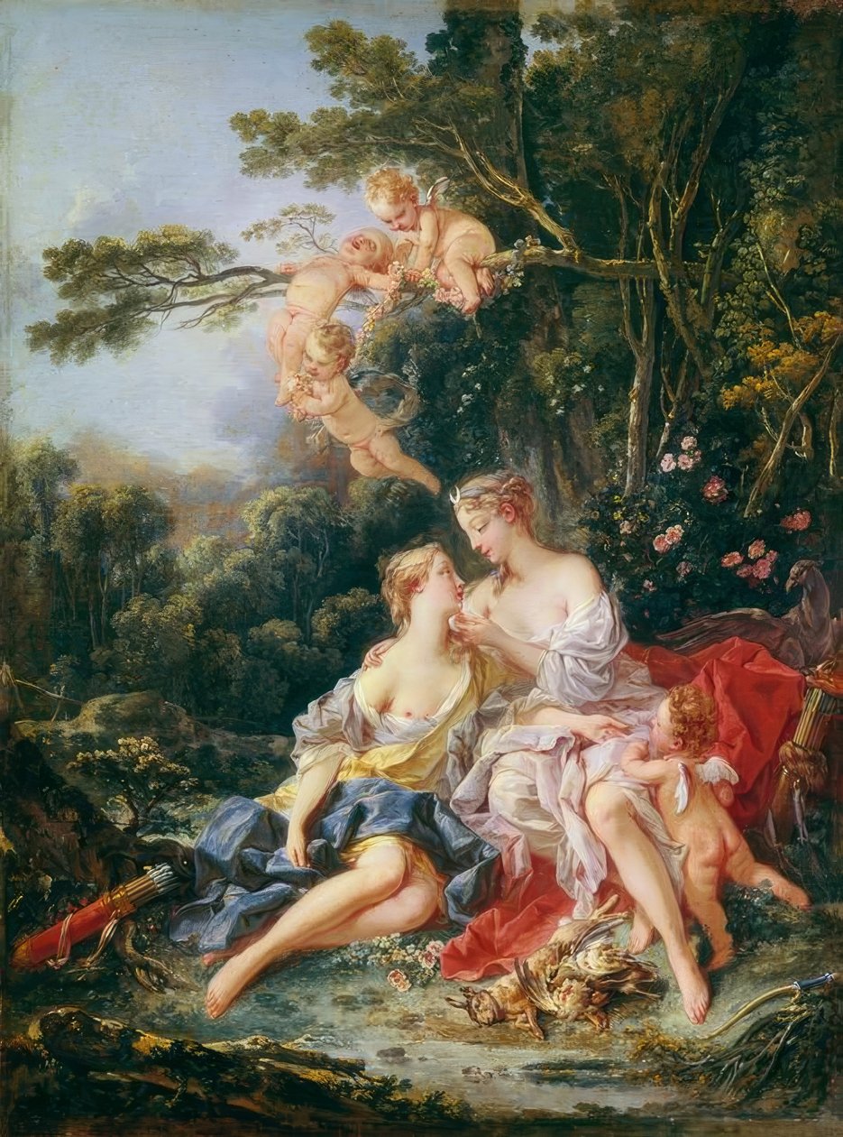 Jupiter en Callisto door François Boucher