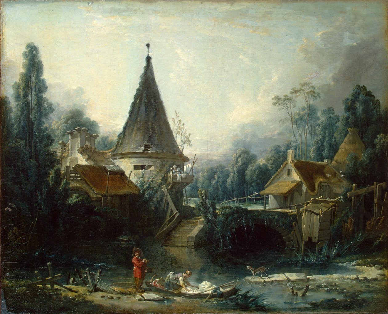 Landschap in de buurt van Beauvais door François Boucher