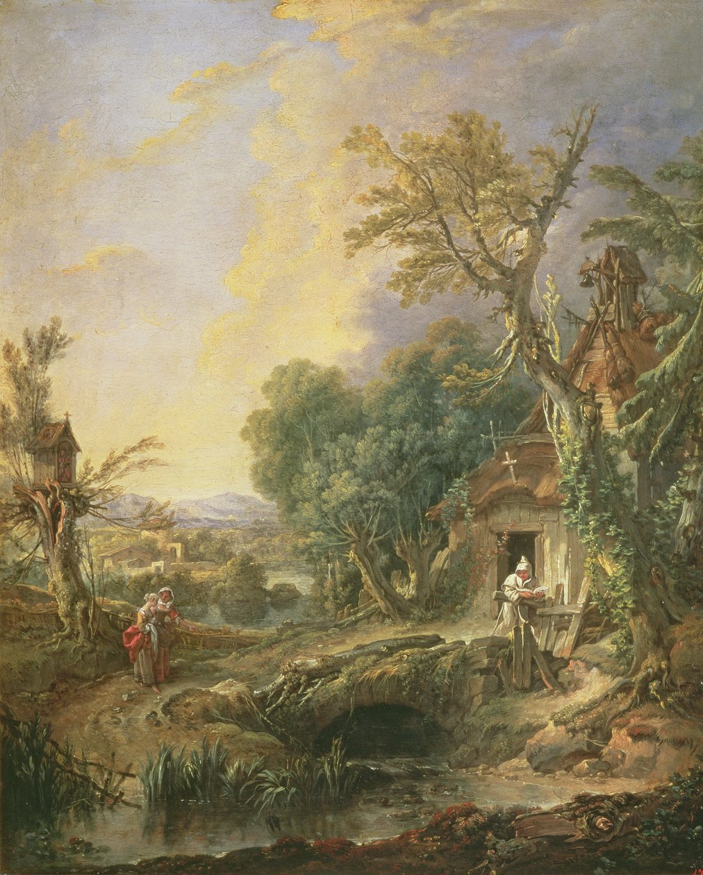 Landschap met een kluizenaar, 1742 door François Boucher