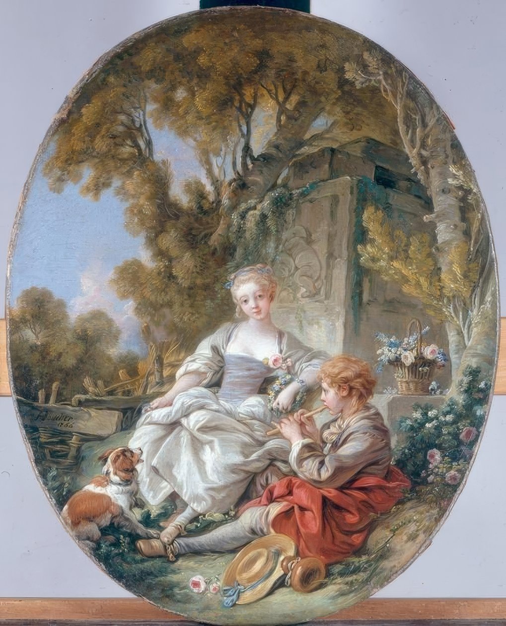 De fluitspeler door François Boucher