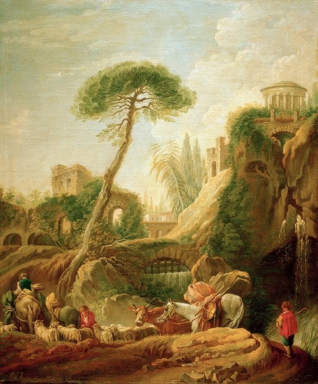 Fantasielandschap bij Tivoli door François Boucher