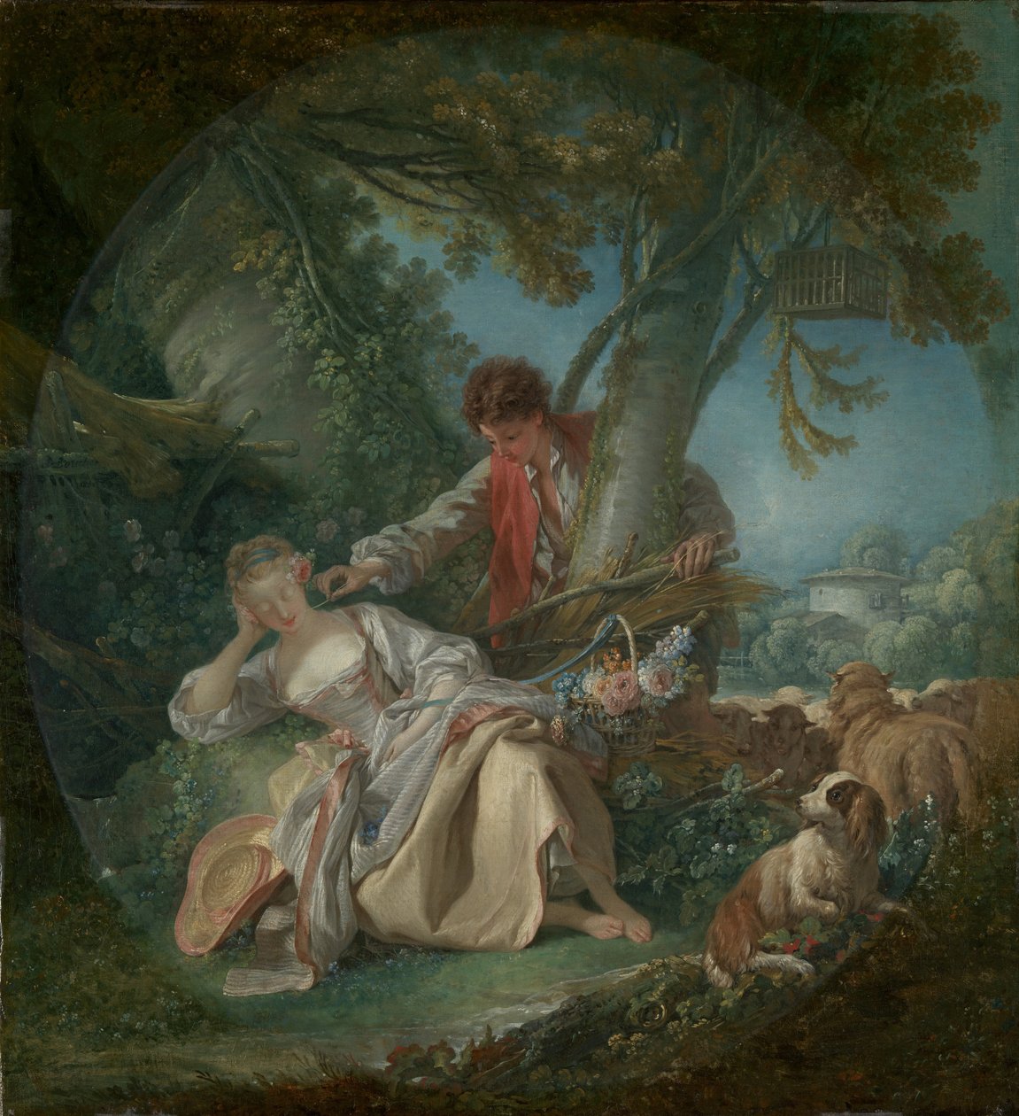 De Onderbroken Slaap, 1750 door François Boucher