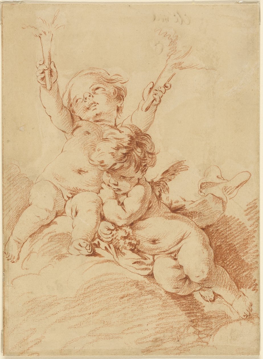 Twee Putti door François Boucher