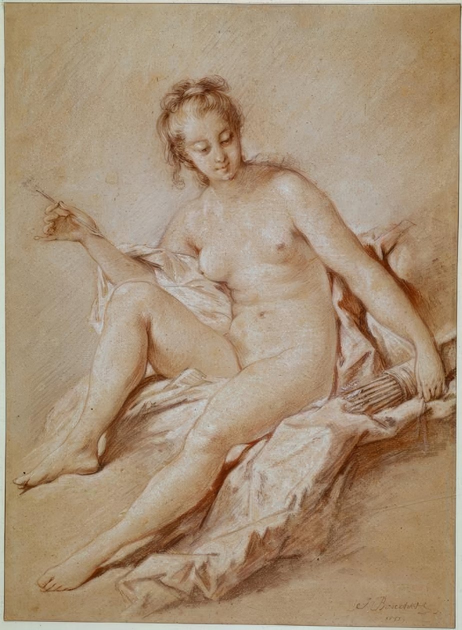 Venus met pijl en koker door François Boucher