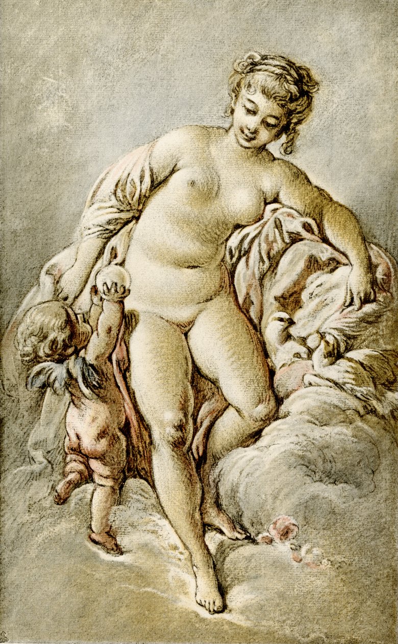 Venus met de duiven door François Boucher