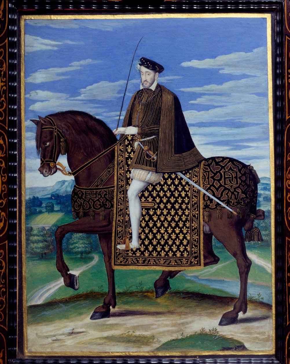 Ruiterportret van Hendrik II door François Clouet