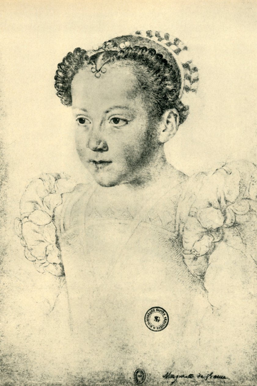 Margaretha van Valois, 1557 door François Clouet
