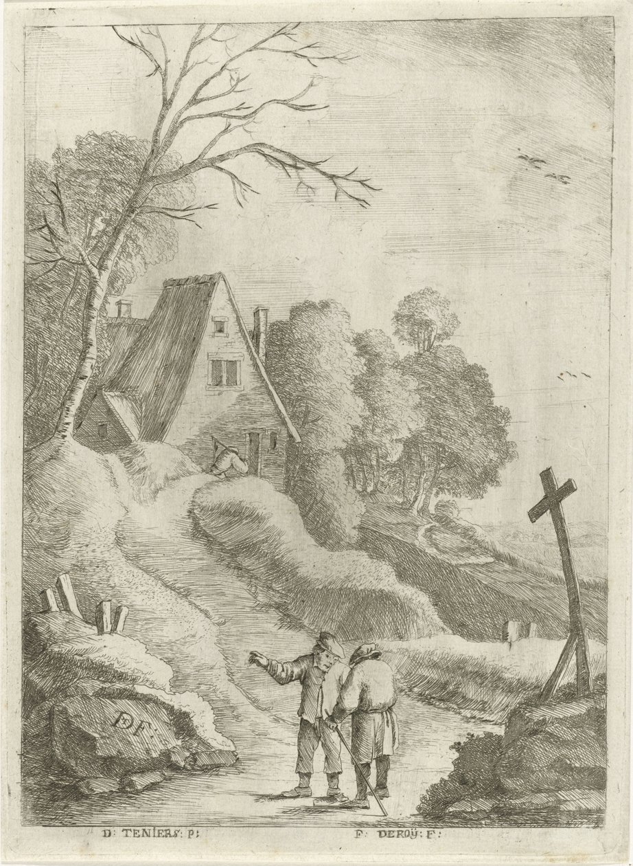 Heuvelachtig landschap door François Deroy