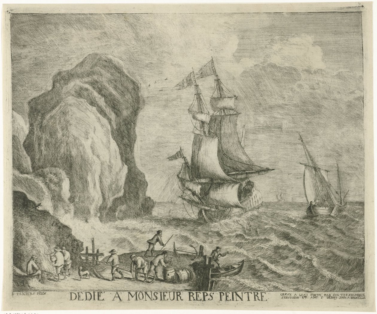 Zeegezicht door François Deroy