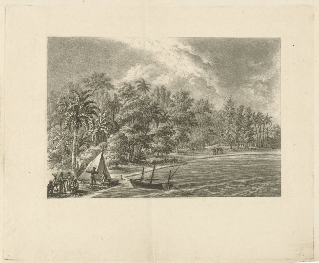 Tropisch landschap door François Joseph Pfeiffer (II)