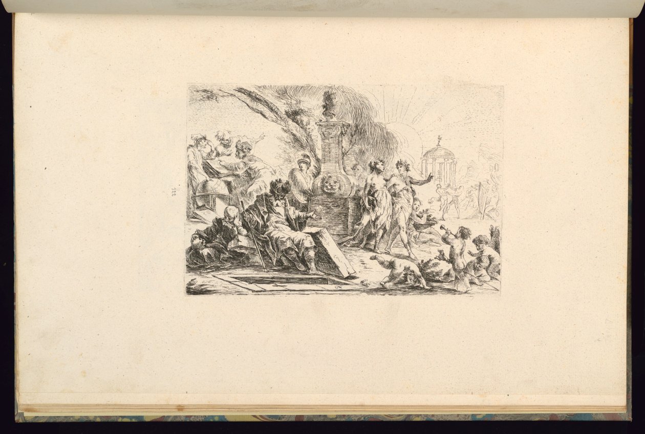 Ontwerp met Apollo door François de Cuvilliés the younger