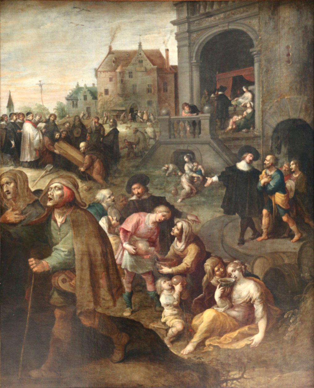 De werken van barmhartigheid door Frans Francken the Younger