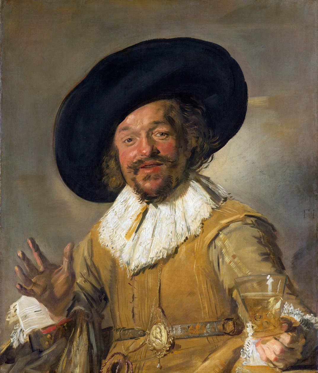 De vrolijke drinker door Frans Hals