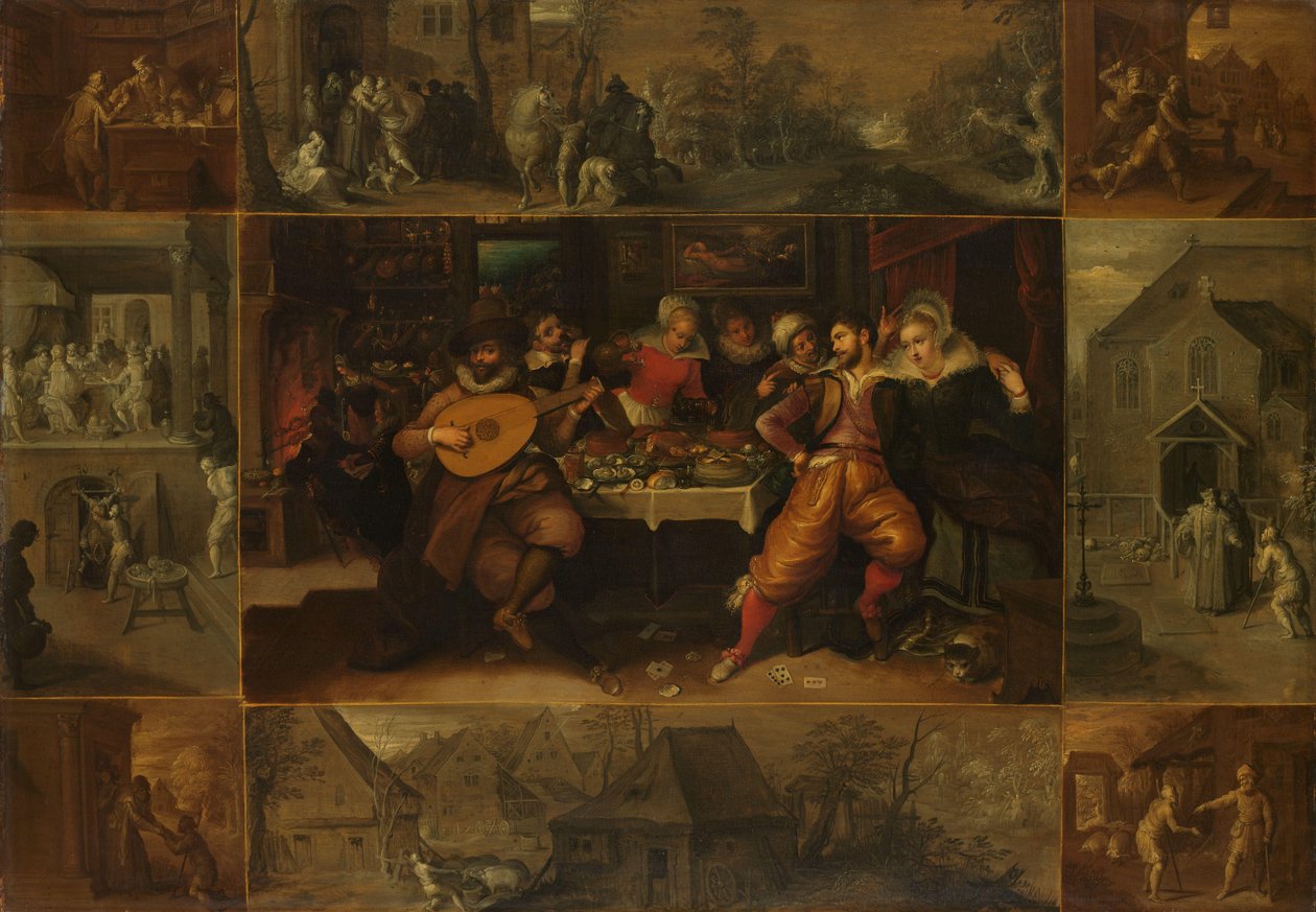 De parabel van de verloren zoon door Frans Francken (II)