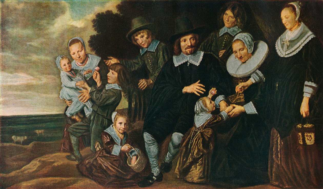 Een familieportret in een landschap, 1647-50 door Frans Hals