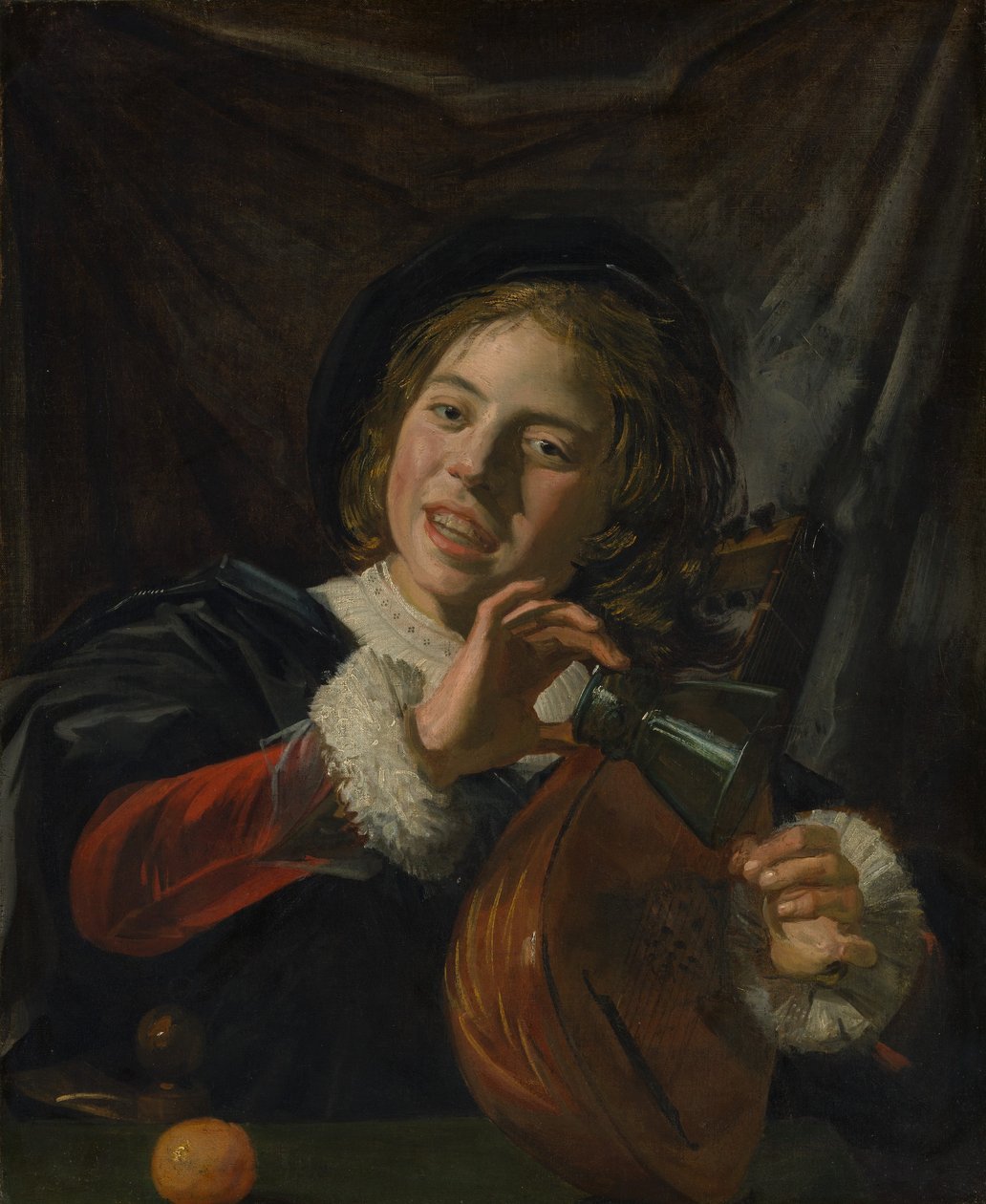 Jongen met een luit, ca. 1625 door Frans Hals