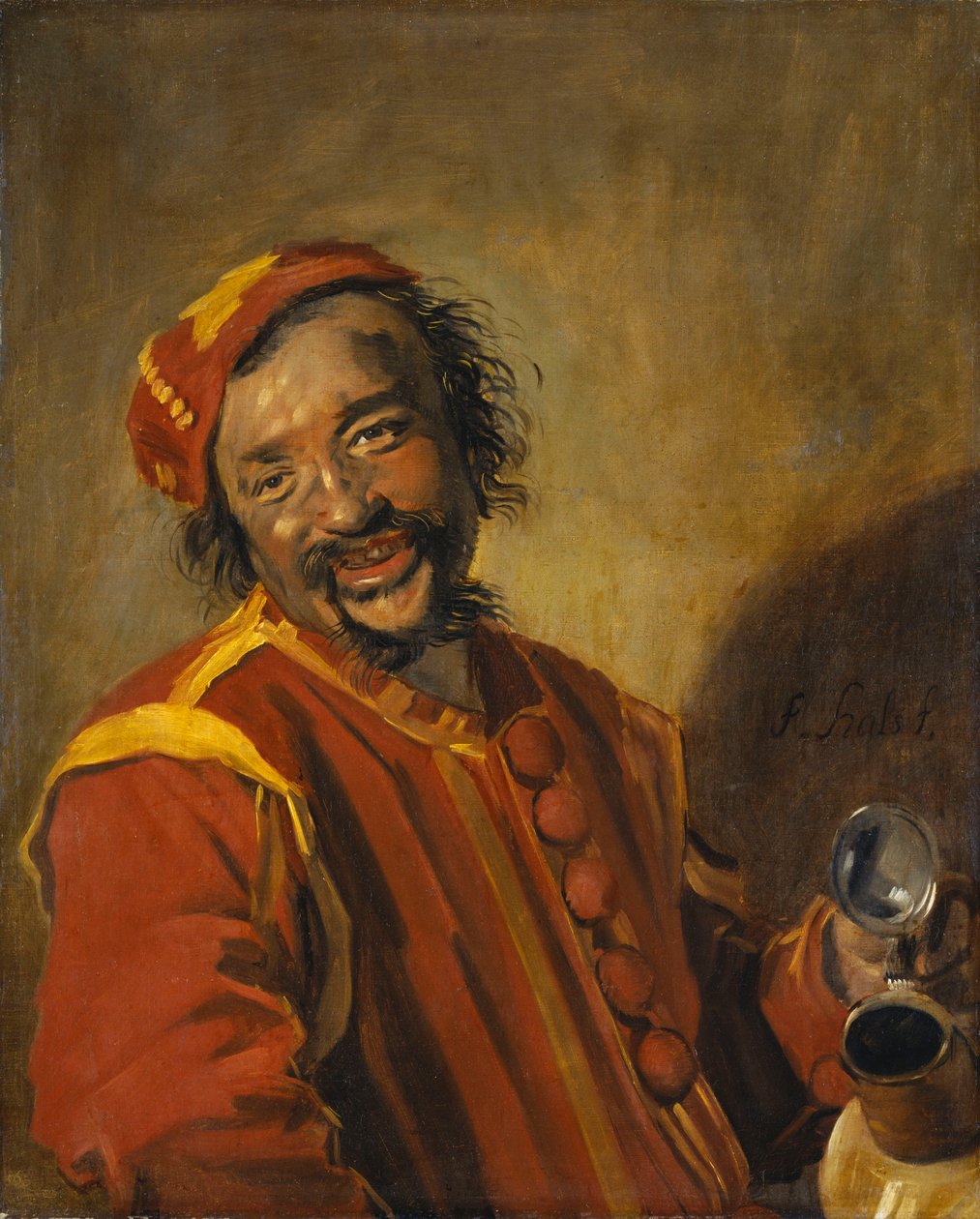 Duits: Der lustige Zecher / Mr Peeckelhaering.  Peeckelhaeringh door Frans Hals