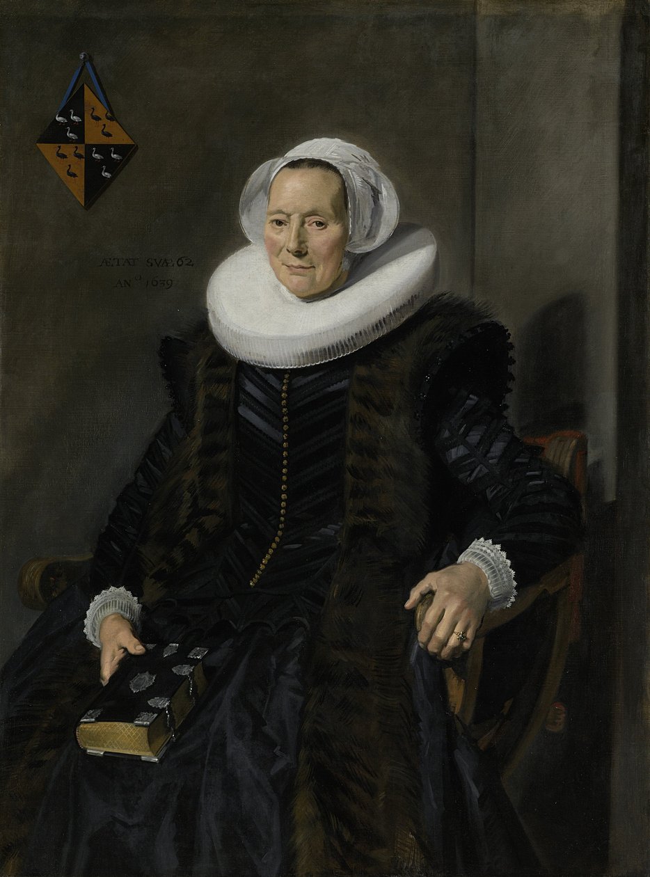 Portrait of Maritge Claesdr Vooght door Frans Hals