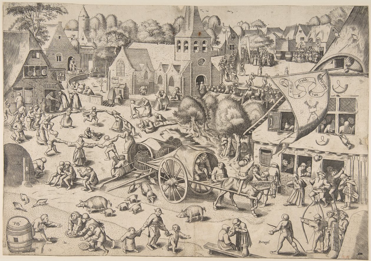 De Kermis in Hoboken door Frans Hogenberg