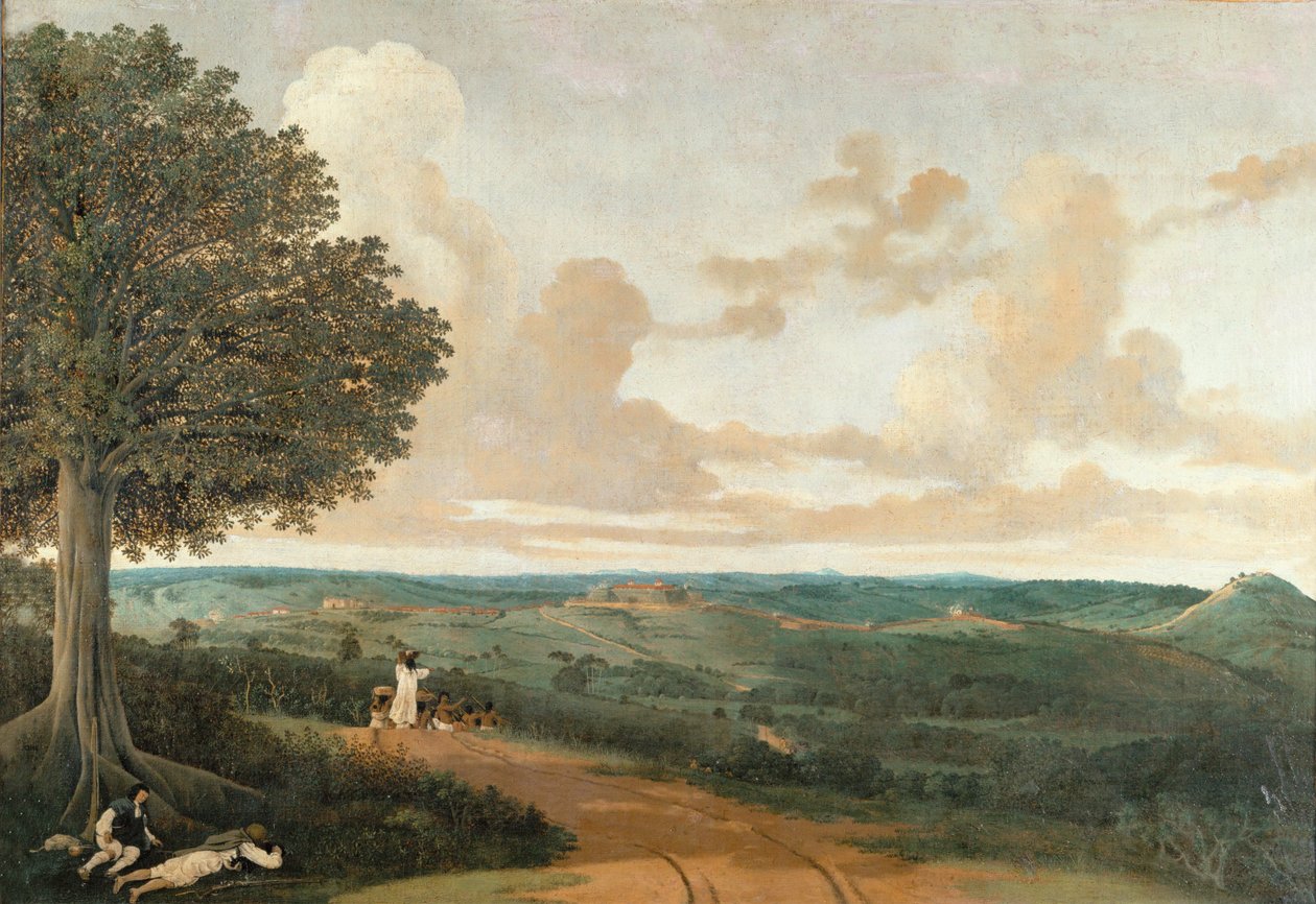 Braziliaans landschap rond Porto Calvo ... door Frans Jansz Post