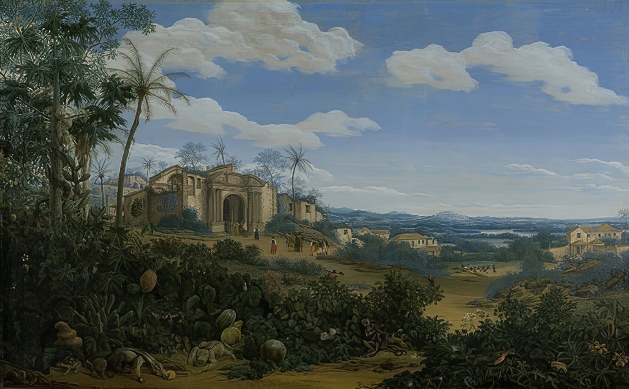 Uitzicht op Olinda, Brazilië door Frans Post