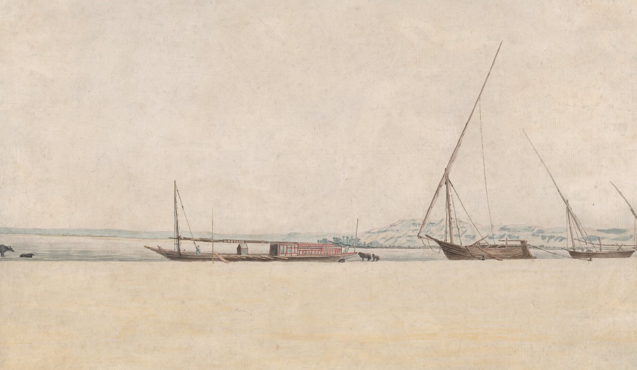Tropisch kustlandschap, 17e eeuw door Frans Post.