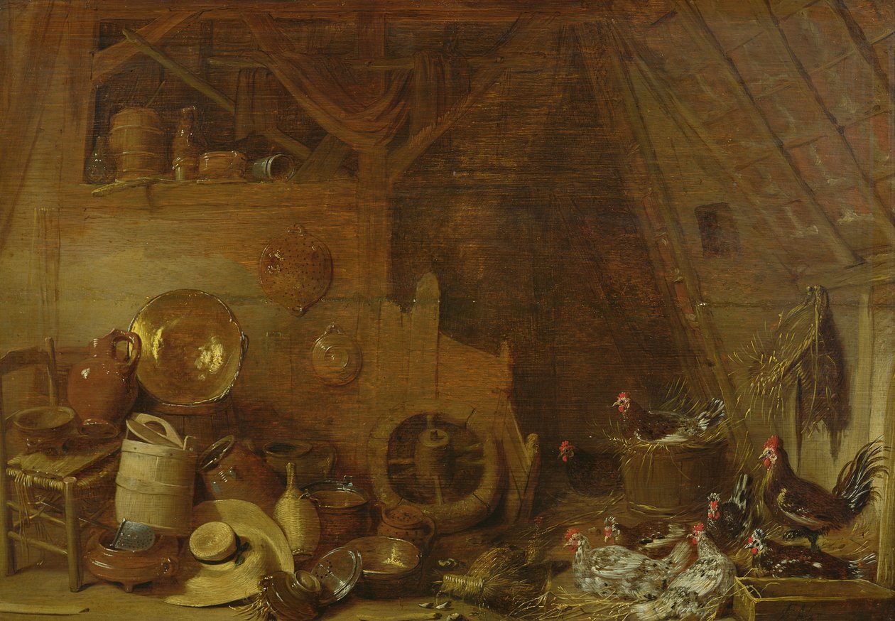 Schuurinterieur door Frans Ryckhals