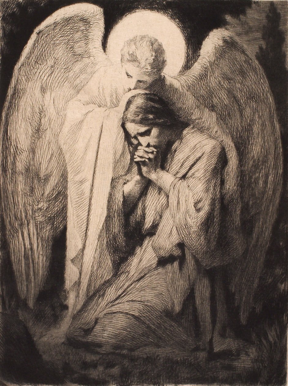 Christus in Gethsemane door Frans Schwartz