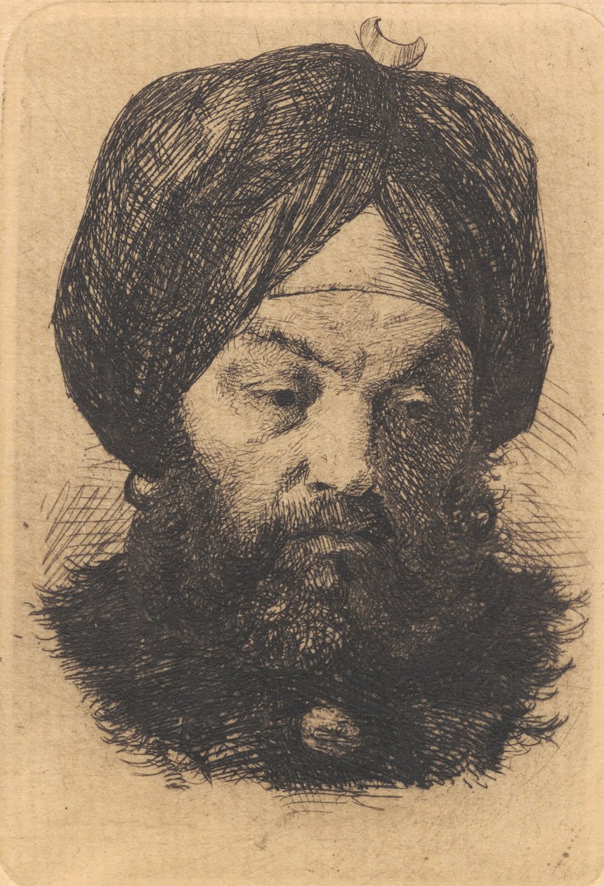 Man met tulband door Frans Schwartz