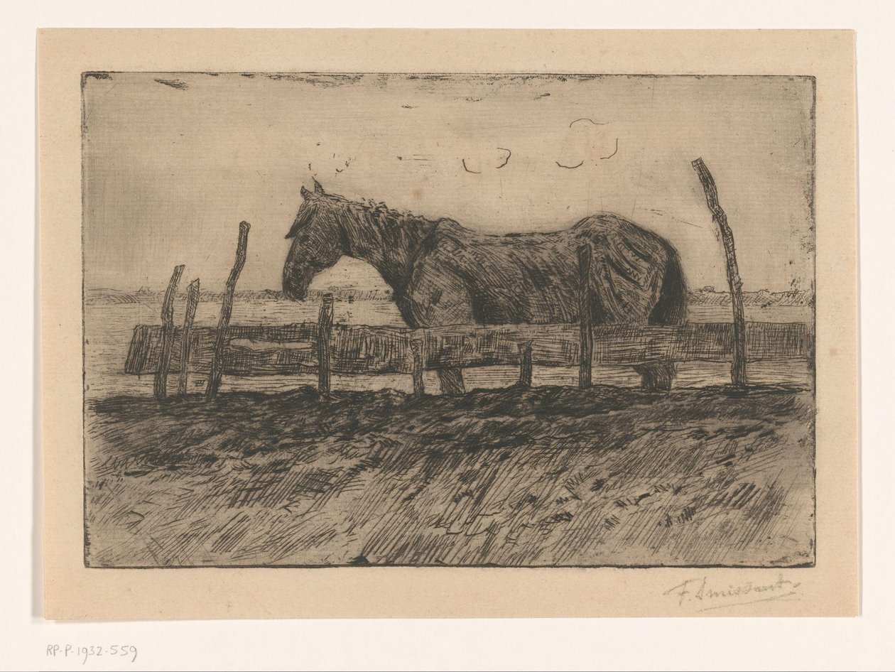 Paard door Frans Smissaert (signed by artist)