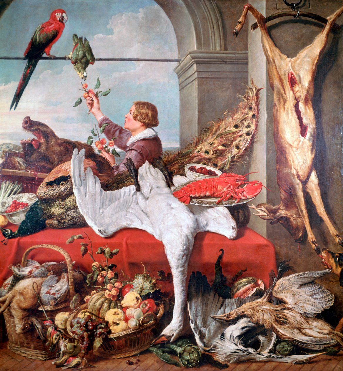 Interieur van een kantoor, ca. 1635 door Frans Snyders or Snijders