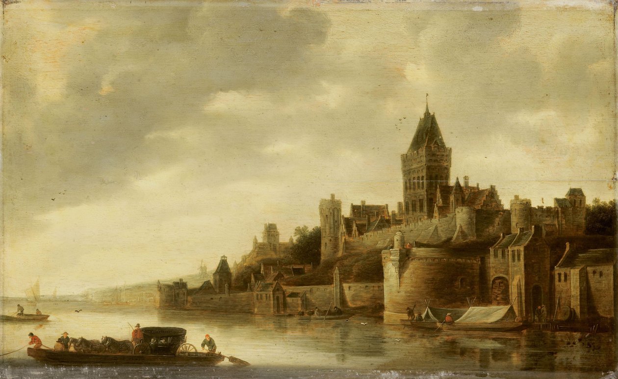 Gezicht op het Valkhof in Nijmegen door Frans de Hulst
