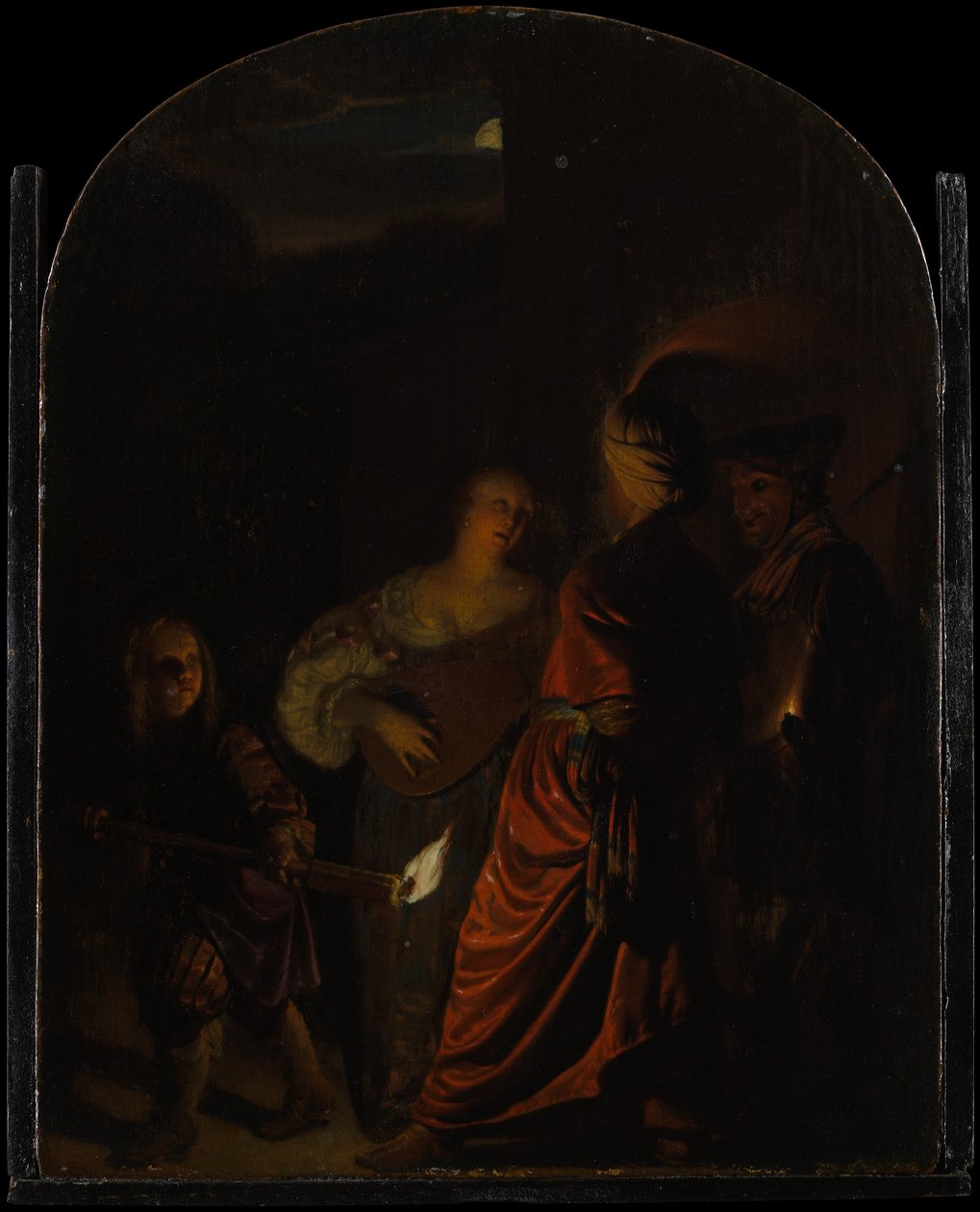 De Serenade, ca. 1678-80 door Frans van Mieris