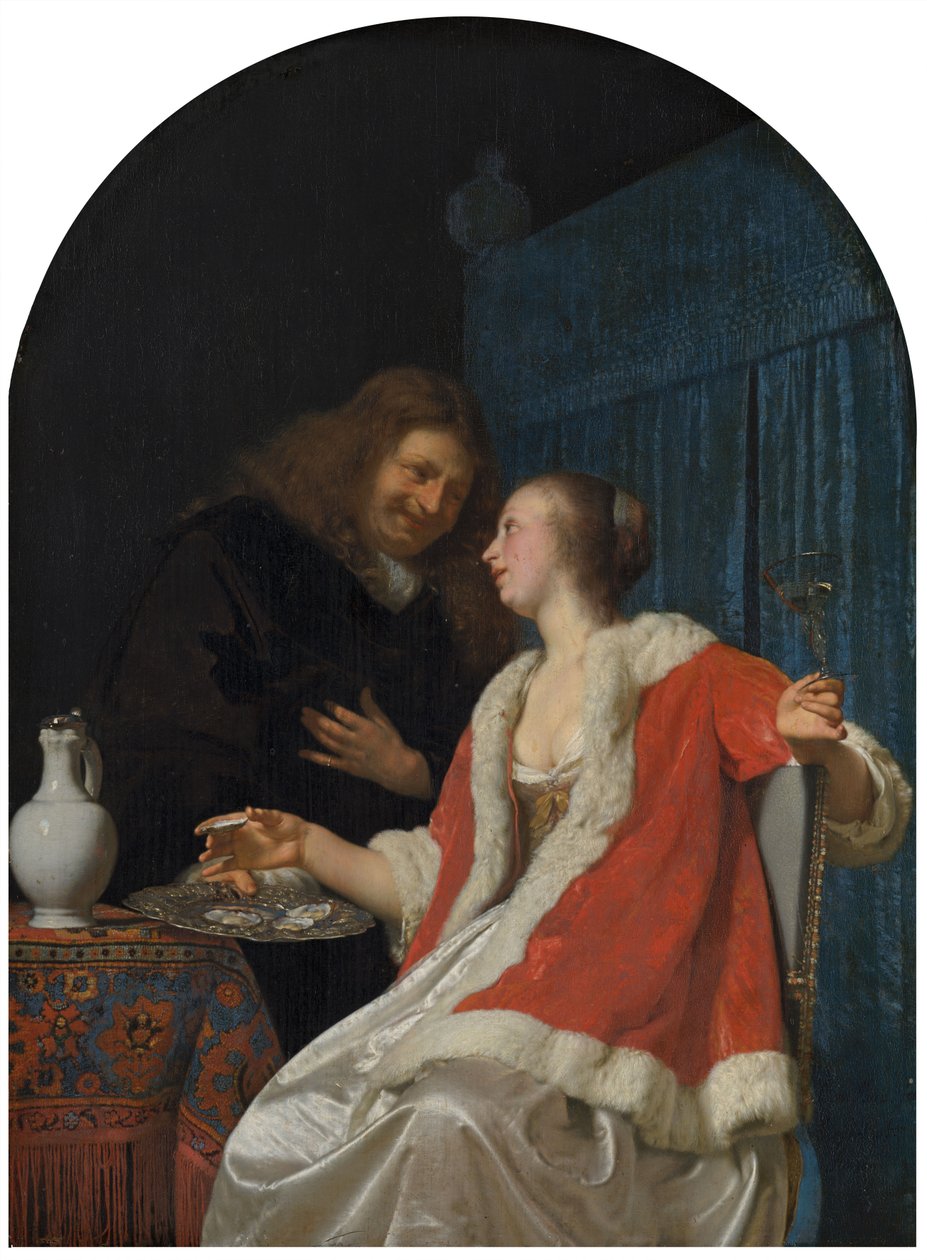 De Oestermaaltijd, 1661 door Frans van Mieris the Elder