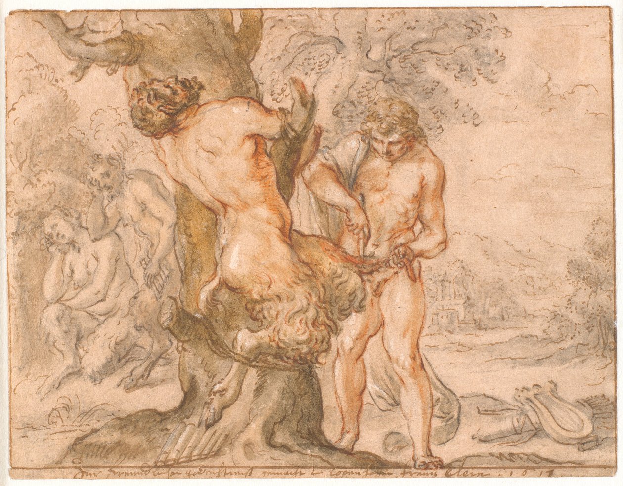 Apollo vilt Marsyas door Frantz Cleyn