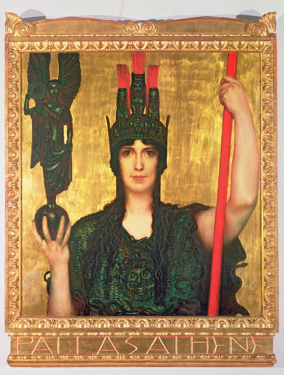 Pallas Athena, 1898 door Franz von Stuck