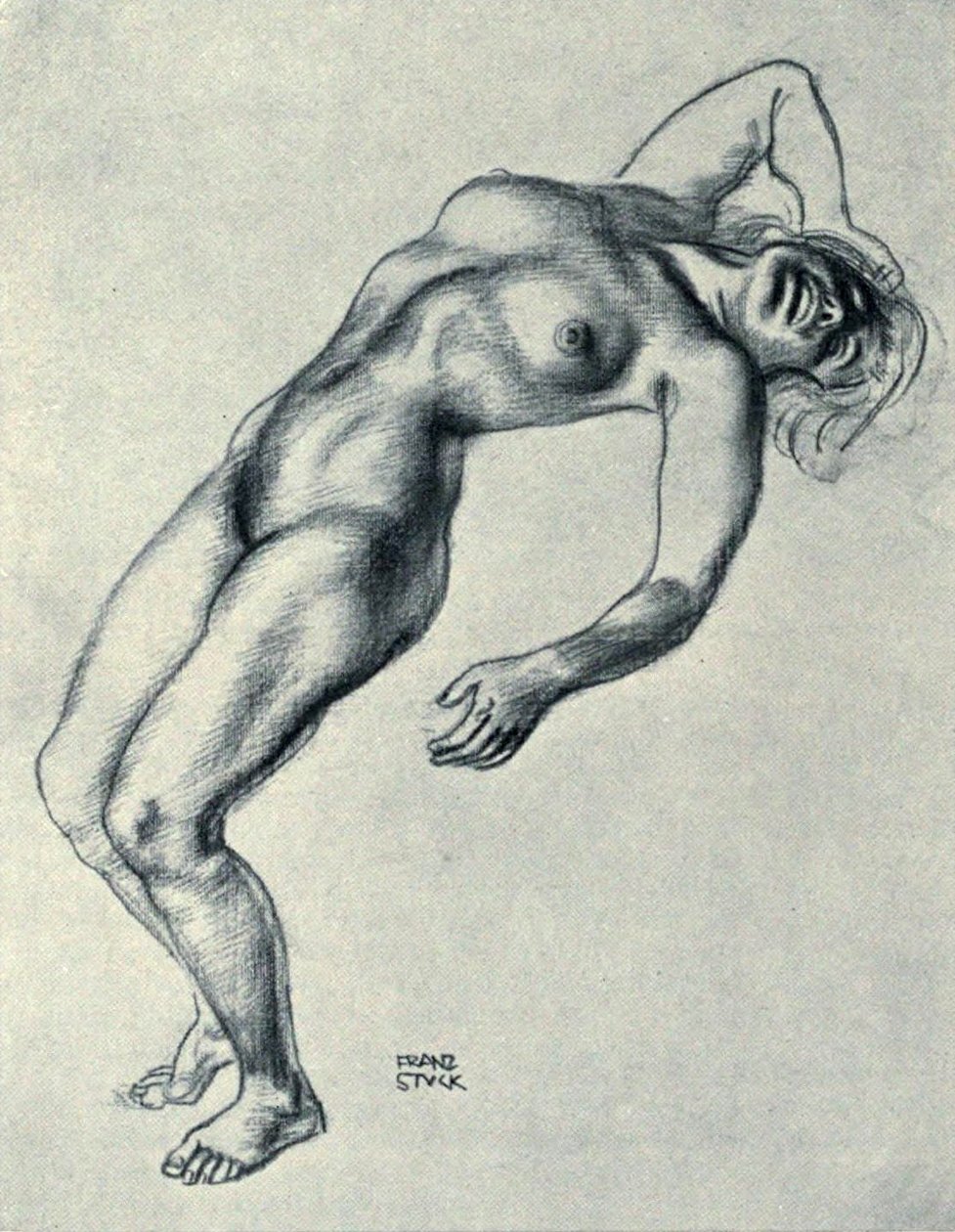 Naakttekening door Franz von Stuck