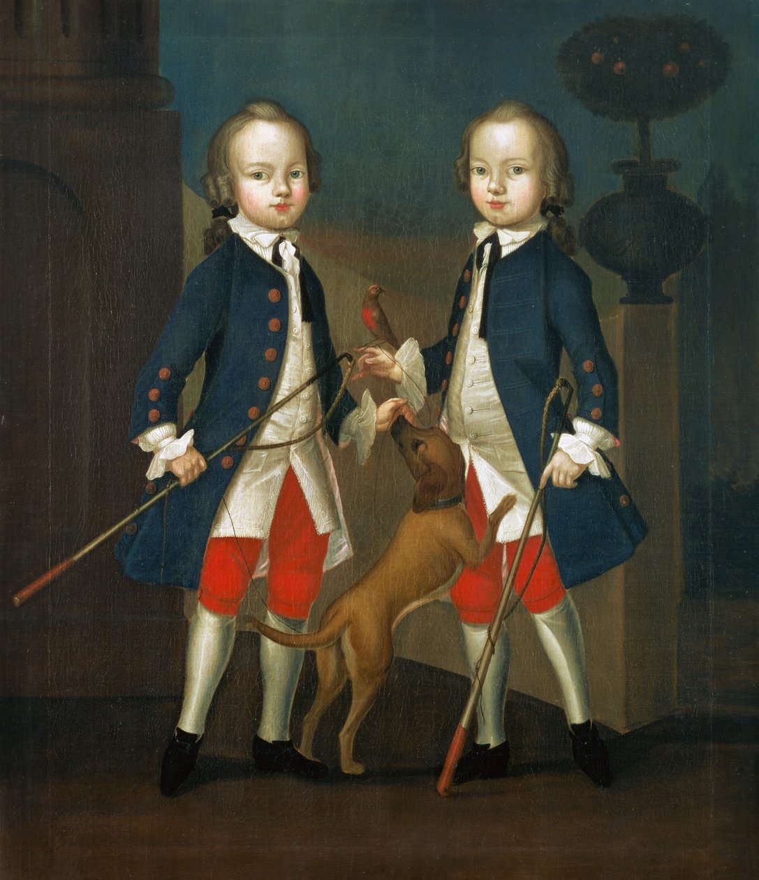 De Gosnall Tweeling: Meester Thomas en Meester John Gosnall van Bentley, c.1745 door Franz Cusaude