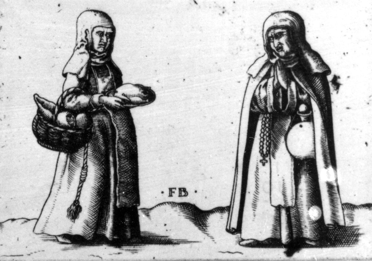 Twee Religieuze Personen door Franz Isaac Brun