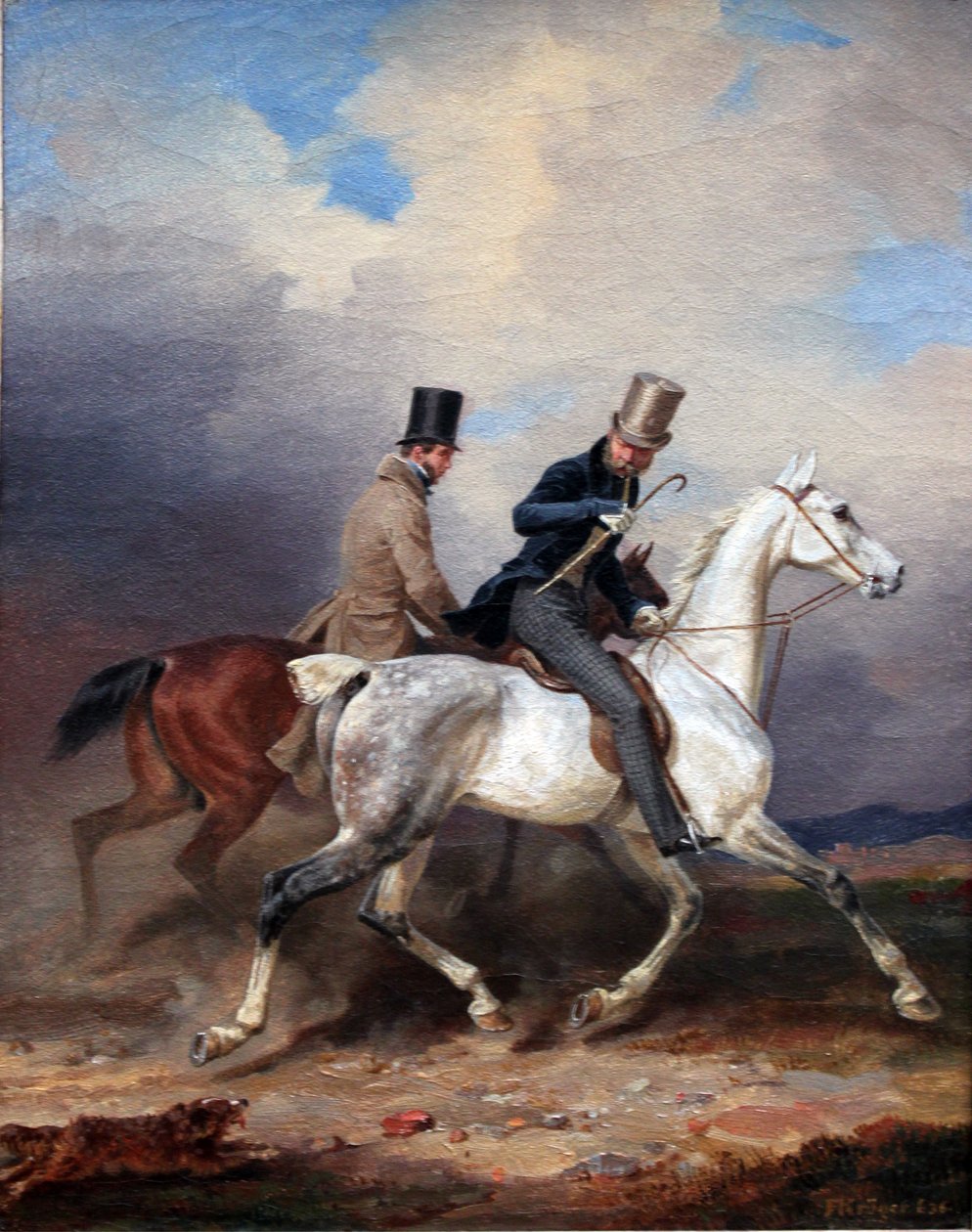 Prins Wilhelm rijdt uit in gezelschap van de kunstenaar door Franz Krüger
