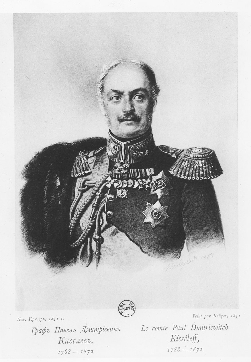 Graaf Pavel Dmitrievich Kiselyov door Franz Krüger